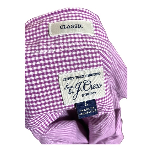 J. Crew Classic Stretch Sewn for Secret Wash Shirting Button-Down Size Large - Picture 7 of 11